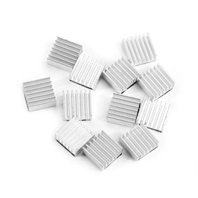 Bild av PUSOKEI 12 delar liten kylfläns i aluminium, kylkit med lim på baksidan, för dator, ström IC, elektrisk effekt, LED lampor, 14 x 6 mm