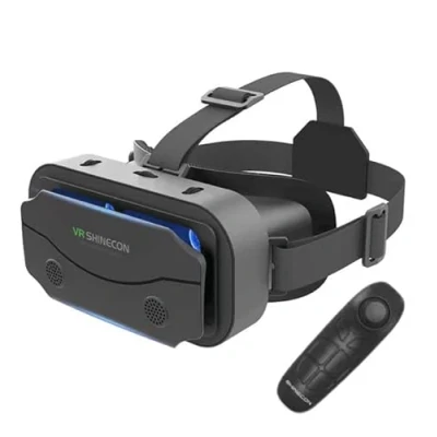 Bild av VR glasögon 3D, virtuella och bekväma, för alla smarttelefoner på 4,57,2 tum, Samsung, Android, 90100 betraktningsvinkel, 360 roterbar, med fjärrkontroll (svart)