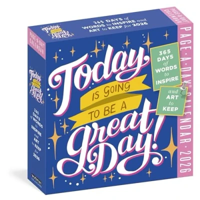 Bild av Today Is Going to Be A Great Day! Page Day® Calendar 2026: 365 Days of Words Inspire and Art Keep