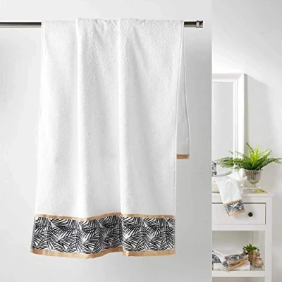 Bild av Douceur d&#039;Intérieur, Duschhandduk (70 x 130 cm) Orbella Vit, Terry Jacquard