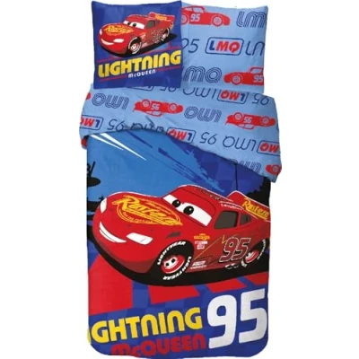 Bild av Barnsängkläder set, vändbart påslakan, 140 x 200 cm, örngott 63 100 % bomull (bilsängkläder, cm)