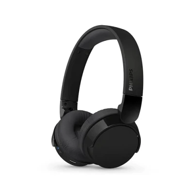 Bild av Philips TAH3209BK Lätta, trådlösa On Ear hörlurar med Bluetooth, passpassiv brusreducering 25 timmars speltid, naturligt ljud, tydliga samtal, dynamisk bas, 2 timmar USB C laddning Svart