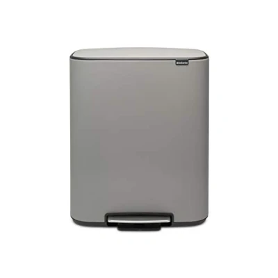 Bild av Brabantia Bo Pedalhink, Matt Steel Fingerprint Proof, 2 innerhinkar (2 x 30L)