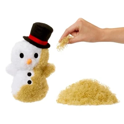 Bild av Fluffie Stuffiez Holiday Gingerbread liten samlarplysch överraskningspresentation ASMR gosig plysch fidget, gör det själv, avtagbar päls för barn från 4 år och samlare