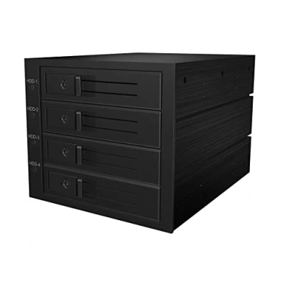 Bild av ICY BOX 4 vägs 3, 5 tums bakpresenning för 3 x 5, 25 fack, SAS III 12 Gbit/S och SATA 6 Gbit/S, Mini HD värd, fläkt 60610