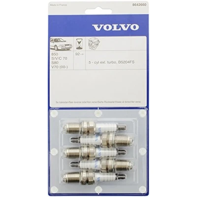 Bild av Volvo Original tändstift i tändstiftssats (5 stycken) Originalnr: 8642660 bl.a. för 850, S60, S70 V70 2000 S80 2006 V70(P26)