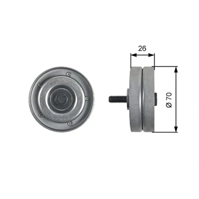 Bild av GATES T36466 Galet Enrouleur FleetRunner Micro V Stretch Fit VOLKSWAGEN: LT 28 46 2 Kasten, 35 II Bus, Сamion à Plateau / Сhâssis