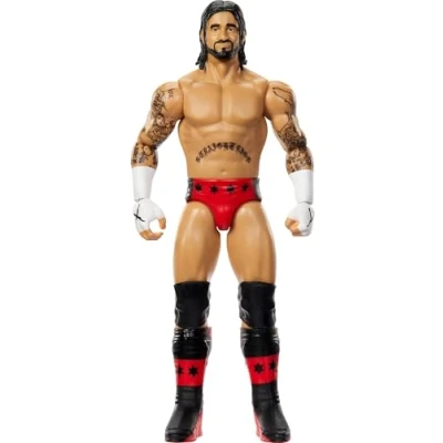Bild av Mattel WWE Main Event CM Punk samlarfigur Series 154, 10 stygn, actionfigurer med punkter och realistiskt utseende, barnleksak, 6+ år, JCV44