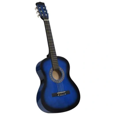 Bild av VidaXl Gitarr För Nybörjare Och Barn Klassisk Blå 3/4 36&quot;