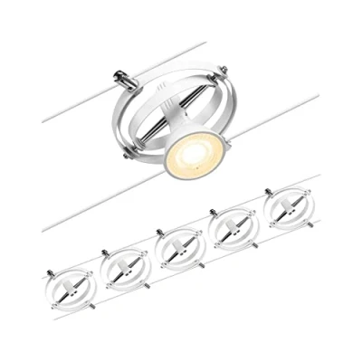 Bild av Paulmann 94438 CorDuo kabelsystemsset Cardan DC max. 5 x 10 watt expanderbar, matt vit, kabel, plast, GU5,3 kabelsystem utan glödlampor