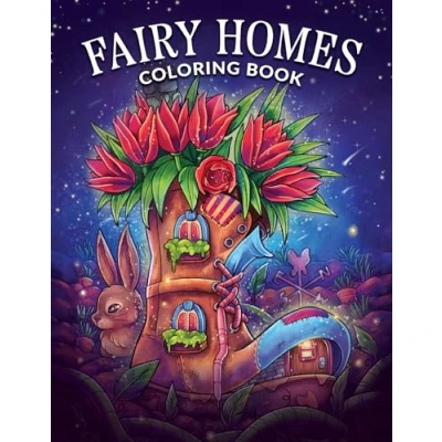 Bild av Fairy Homes Coloring Book: for Adults with Fantasy Designs Fun and Relaxation