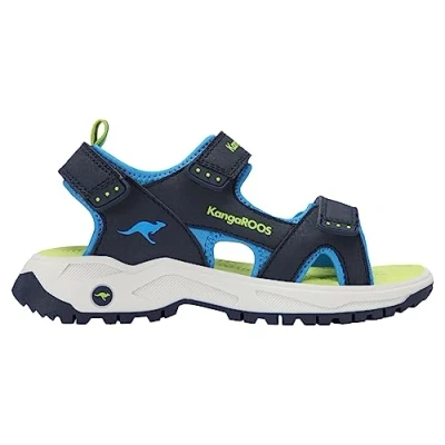 Bild av Kangaroos KAS TURE Unisex Vandringssandaler för barn, Storlek: 36, Dark navy/lime Pu