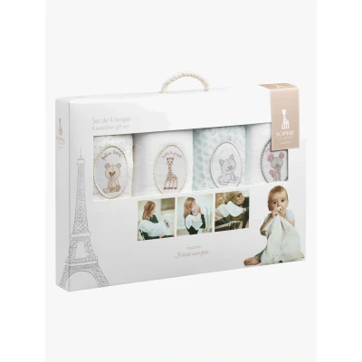 Bild av Sophie the Giraffe Muslinfilt 4 pack