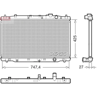 Bild av Kylare, motorkylning Denso DRM40052