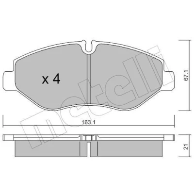 Bild av Bromsbeläggsats, Framaxel, iveco, 42555881, 42561355, 42576975, 500055563, 5801268962, 5801268964