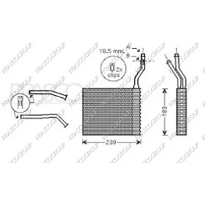Bild av PRASCO FD424H001 Radiateur De Chauffage avec tuyau FORD: Focus 2 Limousine, C Max, 2, VOLVO: V50