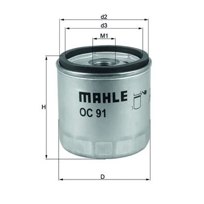Bild av MAHLE ORIGINAL OC 91D Filtre à huile vissé