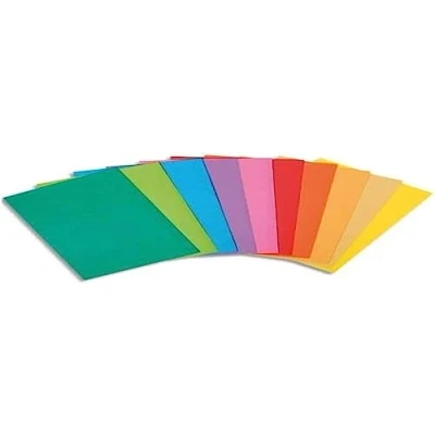 Bild av Exacompta Ref 800001E Förpackning med 100 färgglada ROCK&#039;&#039;S 80 g/m2 undermappar PEFC™ certifierade storlek 22 x 31 cm för A4 format 10 olika färger