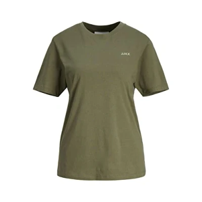 Bild av JACK &amp; JONES Dam Jjxx Jxanna Ss Reg Varje Small Logo Tee Noos T shirt, Four Leaf Clover/Tryck: loden Frost logotyp, XS