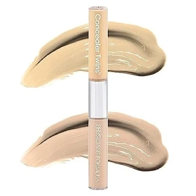 Bild av Physicians Formula Twins 2 i 1 Flytande Concealer, Färgkorrigerande och Ljus Hudtonsfärgad Concealer Överföringsresistent Vattentålig, Yellow/Light Shade