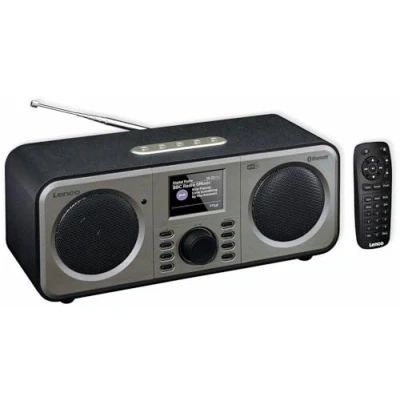 Bild av Lenco DAR 030 DAB+ radio Bluetooth V.5 DAB och FM mottagare 10 stationsminne 2 x 3 watt RMS fjärrkontroll larmfunktion svart