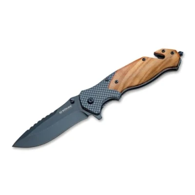 Bild av Böker Magnum Blomkvist oliv fickkniv, med 440A stålblad och olivträhandtag, bladlängd: 8,5 cm, 01MB736
