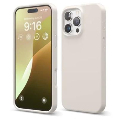 Bild av elago Kompatibel med iPhone 16 Pro Max fodral, premium flytande silikonfodral, heltäckande skydd, stötsäkert och smalt telefonfodral, reptåligt mjukt mikrofiberfoder, 6.9