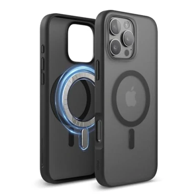 Bild av elago Magnetisk hybrid klart fodral kompatibelt med iPhone 16 Pro Max 6,9 tum kompatibel MagSafe, PC + TPU hybridteknik, stötsäker stötdämpare, upphöjd kameraskydd
