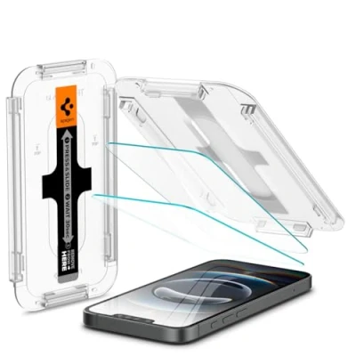 Bild av Spigen EZ Fit Sensor Protection härdat glas skärmskydd för iPhone 14, 13, 13 Pro 2 pack