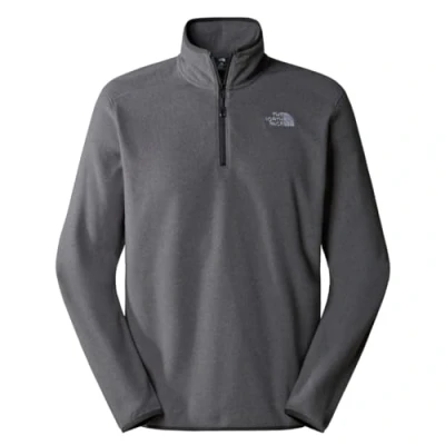 Bild av The North Face 100 Glacier 1/4 Zip Tröja för män, Tnf Medium Grey Heather, XL