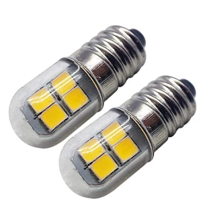 Bild av Ruiandsion E10 LED lampa 4,5 V 6 skruvbas 2835 8SMD chip gul uppgradering för pannlampor ficklampor ficklampa (paket med 2)