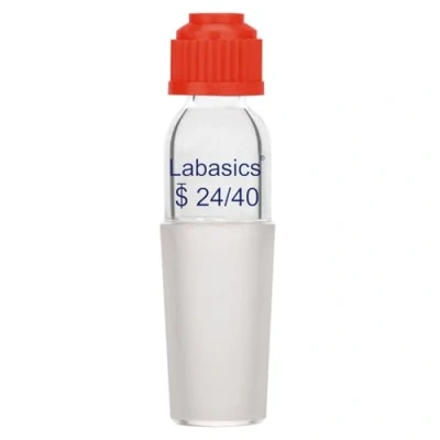 Bild av Labasics termometer inloppsadapter med 24/40 inre fog, 80 mm höjd, för destillationsutrustning, Joint, 1