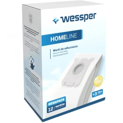 Bild av Wessper 12 dammsugarpåsar för Philips/AEG Electrolux PowerGo AEG VX9 2 ÖKO VX4 VX6 VX7 VX8, Lämplig S Bag, kompatibel med Swirl PH86
