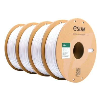 Bild av eSUN PLA+ Filament 1.75mm, Förbättrad Seghet PLA Plus 3D skrivarfilament, Dimensionell Noggrannhet +/ 0.03mm, 1KG per Spole, 4 Spolar för skrivare, Kall Vit*4