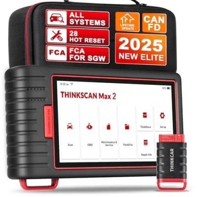 Bild av Thinkcar Thinkscan MAX2 Obd2 diagnosenhet för alla fordon, all systemdiagnostik Bluetooth med 28 återställning, olja, DPF, IMMO, gratis programuppdatering, trådlös anslutning