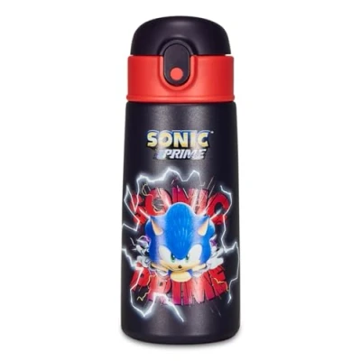 Bild av SONIC Termisk Vattenflaska, Blå Röd för Barn med sugrör, 460 ml, BPA fri dagis, grundskola rostfritt stål, håller temperaturen upp till 24 timmar