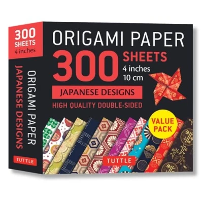 Bild av Origami Paper 300 Sheets Japanese Designs 4&quot; (10 cm): Tuttle Paper: Double Sided Printed with 12 Different