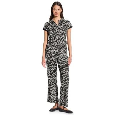 Bild av Street One Gemusterter Overall / Jumpsuit, Storlek: 40x30, Schwarz