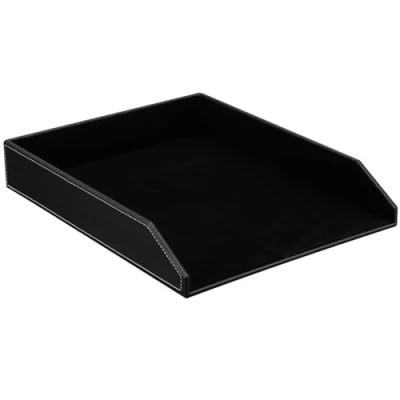 Bild av KINGFOM™ A4 läder brevfack (svart)