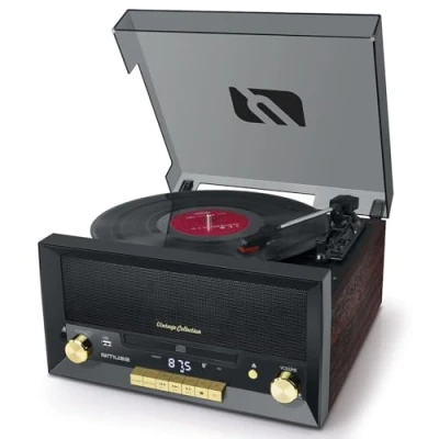 Bild av Muse MT 112 W Turntable Micro system FM BT CD USB Retro Skivspelare