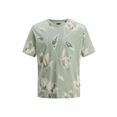 Bild av Jack &amp; Jones Premium ALL OVER Print Rundhals Tshirt med print, Storlek: Small, Aqua gray