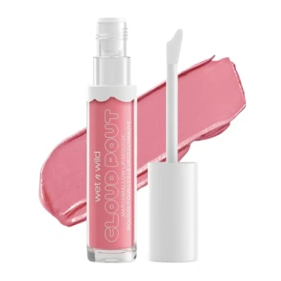 Bild av Wet n Wild Cloud Pout Marshmallow Lip Mousse, Matt Flytande Läppstift med Byggbar Formula, Berikad Näringsgivande Argan och Avokadoolja för att Jämna ut Fina Linjer, Pour Some Suga On Me