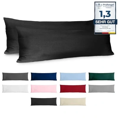 Bild av Dreamzie Kuddfodral 40x145 Renforcé Bomull (Set om 2) Nyeusi Tätt vävd med 57 trådar/cm² Kudde 40 x 145 cm Oeko Tex certifierad