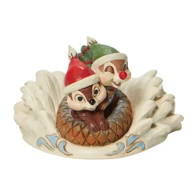 Bild av Enesco Disney Traditions Chip n&#039; Dale pulka tefat statyett 5,5 cm H x 8 B 9 L flerfärgad 6008975
