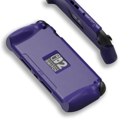 Bild av Savage Raven by Skull &amp; Co. StandGrip for Nintendo Switch 2: A Soft Protective Case with Textured Grips Full Protection, Shock Absorption Non Slip and Anti Scratch Cover Design Galactic Purple