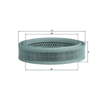 Bild av MAHLE ORIGINAL LX 166 Filtre à air 57,0 232,0 Cartouche filtrante FORD: Transit Mk1 Minibus, Granada, Mk2 Van