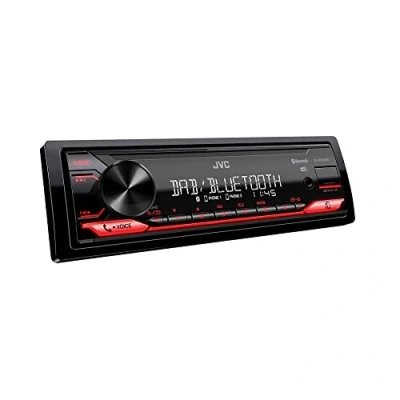 Bild av JVC KD X282DBT USB bilradio med DAB och Bluetooth handsfree enhet (USB, AUX In, 1 x för Out 2,5 V, ljudprocessor, 4 50 W, röd knappbelysning)