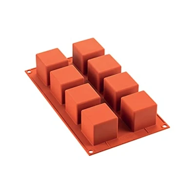 Bild av Silikomart silikonkub kakform, 50 x mm, terrakotta