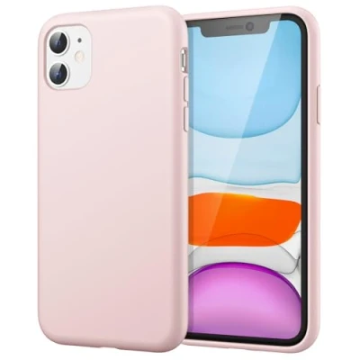 Bild av JETech Silikonskal för iPhone 11 (2019) 6,1 Tums, Silkesmjuk Beröringsskydd med Hela Kroppen, Stötsäkert Skal Mikrofiberfoder (Rosa)