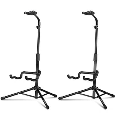 Bild av CAHAYA gitarrställ golv med halshållare justerbar vikbar universal stativ för akustisk elgitarr bas banjos 2 pack CY0287